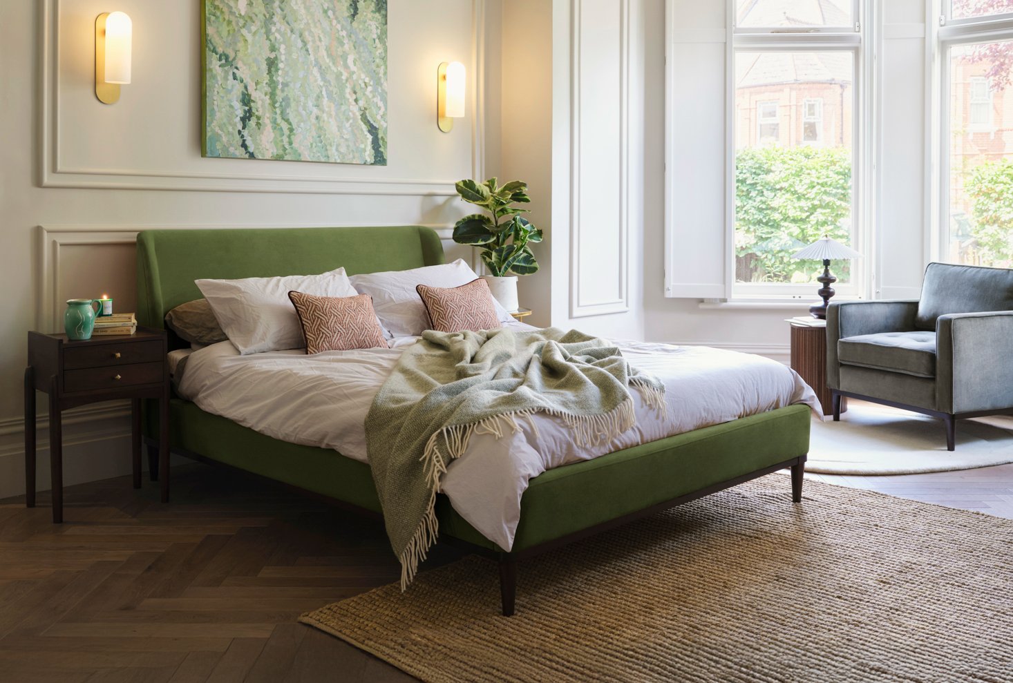Upholstered King Size Bed